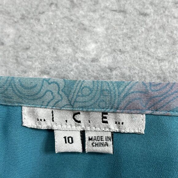 VTG Ice Midi Skirt Womens 10 Sheer Mesh Asymmetrical Fairy Grunge Boho Silk - Picture 10 of 13